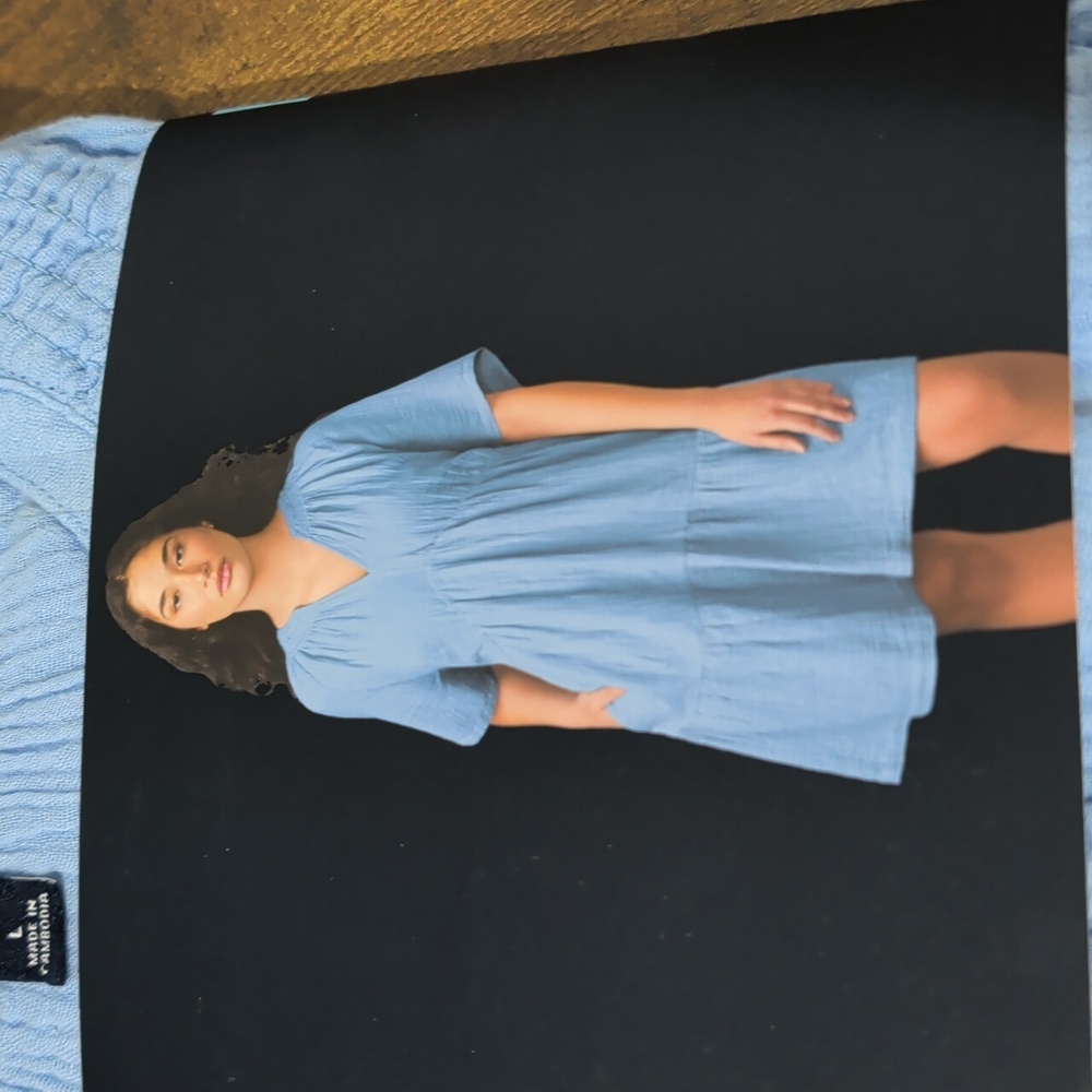 GAP Light Blue Gauze Dress Size Small - Picture 2 of 4